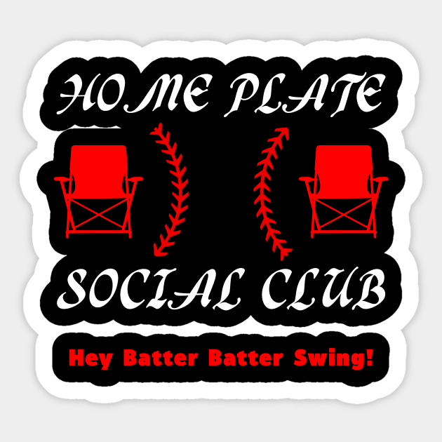 Home Plate Social Club Pitches Be Crazy Baseball Mom Womens Sticker by DesignergiftsCie